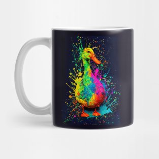 Splatter Paint Duck Mug